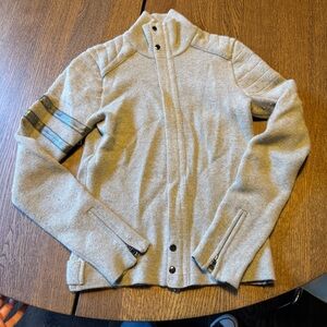 Ralph Lauren Gray Bomber Jacket Casual Style